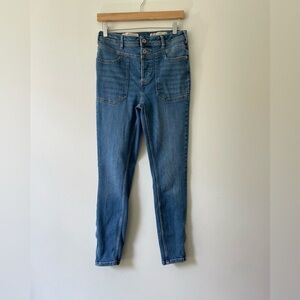 Pilcro Anthropologie High Rise Skinny Jeans Size 29 Button fly